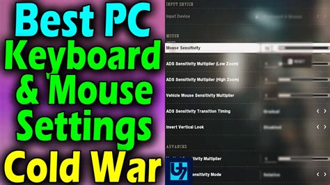 Best Keyboard And Mouse Settings Cold War Pc Youtube