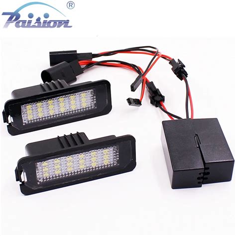 Pcs Lot Led License Number Plate Light Error Free Canbus For Seat Leon