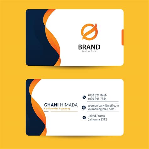 Business Card Front And Back Template