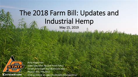 The 2018 Farm Bill Updates And Industrial Hemp May 15 Ppt Download