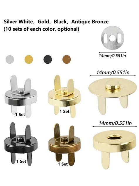 Sets Mm Magnetic Button Clasps Snaps Fastener Clasps Button