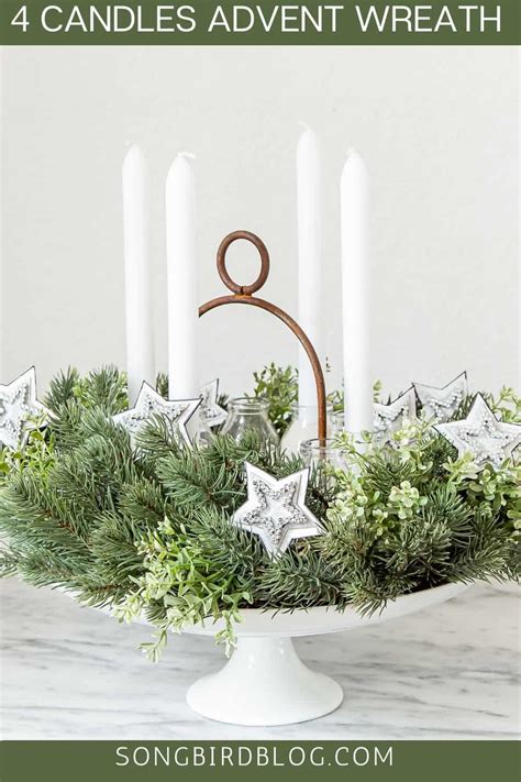 Four Candles Advent Wreath Idea - Songbird