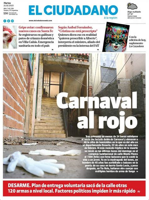 Periódico Diario El Ciudadano Argentina Periódicos De Argentina