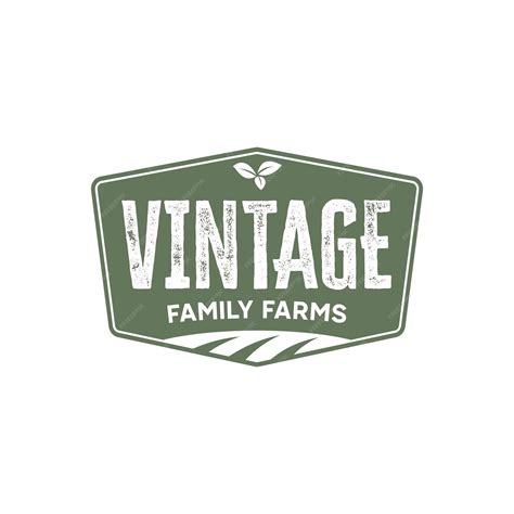 Premium Vector | Vintage rustic farm field nature landscape logo design