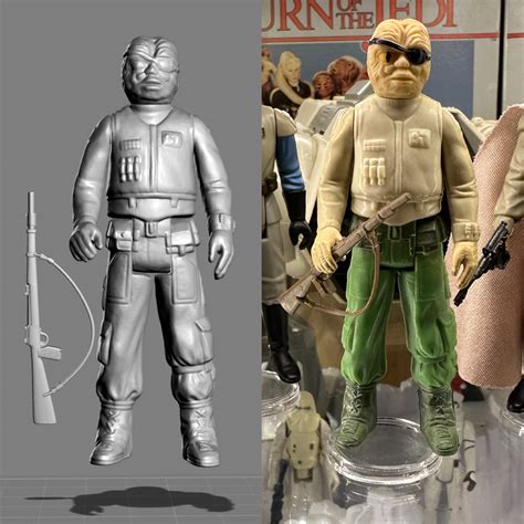 STL File VINTAGE STAR WARS KENNER PRUNE FACE ACTION FIGURE 3D