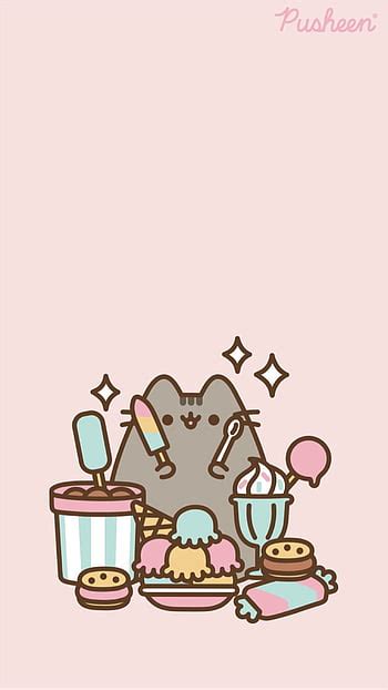 Artstation Buff Pusheen Lok Oscar Chow Donut Pusheen Hd Wallpaper