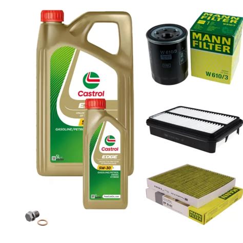 MANN FILTER INSPECTION SET 6L Castrol 5W 30 M Pour Mitsubishi Outlander