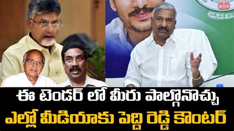 Minister Peddireddy Ramachandra Reddy Counter To Yellow Media Ramoji