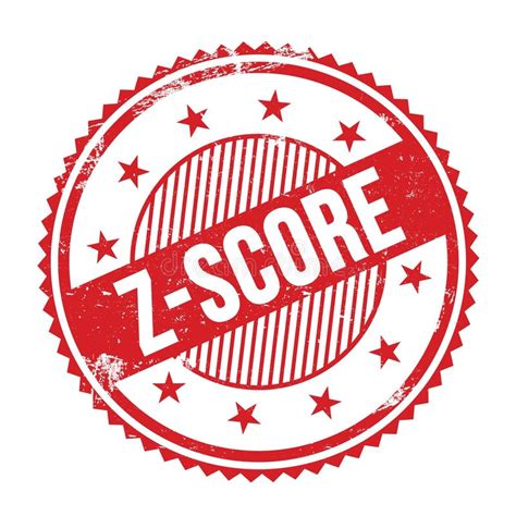 Z SCORE Text Written On Red Grungy Round Stamp Stock Illustration