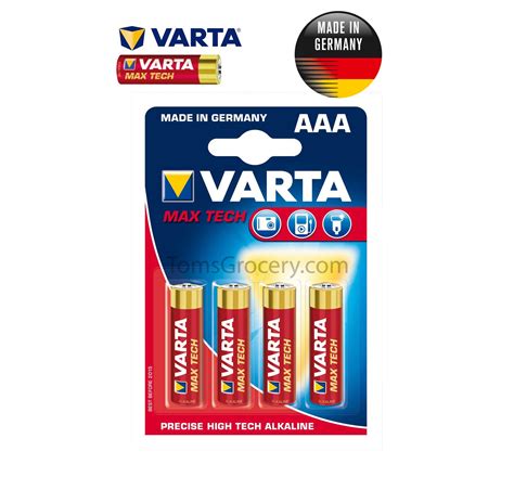 X Varta Max Tech Aaa Lr Mn V Hi Fi German Batteries Ebay