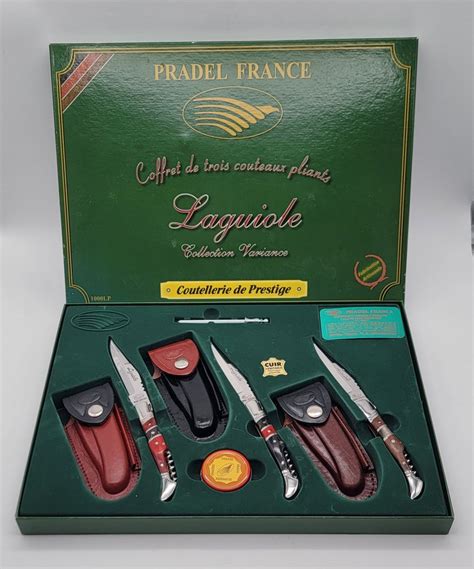 Pradel France Et Laguiole Table Knife Set Leather Steel