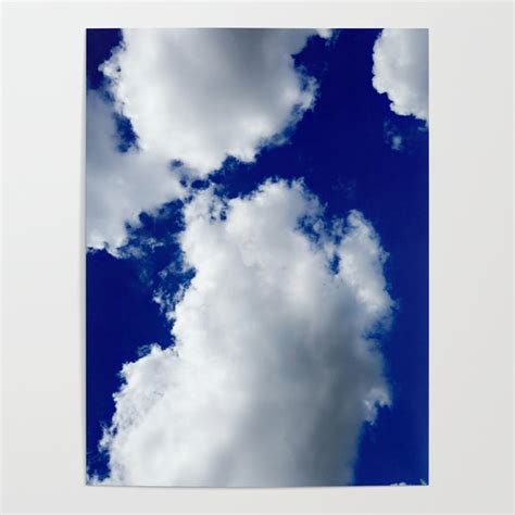 Clear Blue Sky Clouds Poster by Cosmic Mermaid | Society6