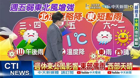 【戴立綱報氣象】中秋天氣轉晴週三天氣悶熱 戶外活動防曬多喝水 週五東北風增強 北部氣溫下降 東半部零星雨 20210921 中天電視