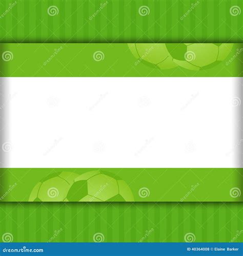 Football Border Background On Green Stock Vector Illustration Of