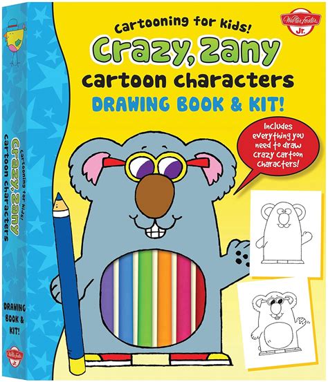 Crazy Zany Cartoon Characters Drawing Book And Kit Includes Everything