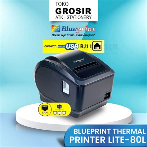 Jual 80L LITE80L PRINTER LITE LAN USB RJ11 80mm THERMAL BLUEPRINT