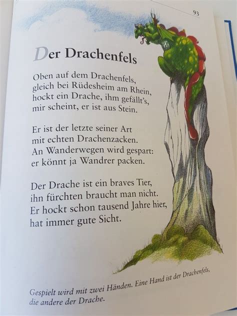 Der Drachenfels Fingerspiel Krippe Kita Kindergarten Kind Reim Gedicht Erzieherin