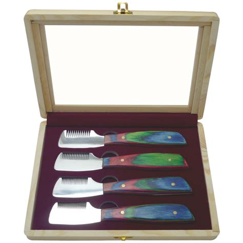 Pet Grooming Stripping Knife 4 Piece Set | VETCARE INSTRUMENTS