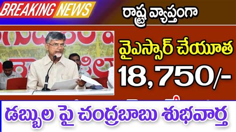 వైయస్సార్ చేయూత డబ్బులు పై క్లారిటీ Ysr Cheyutha Scheme Amount Details Youtube