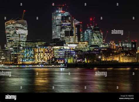 River Thames at night Stock Photo - Alamy