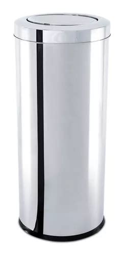 Tacho De Basura Tapa Basculante Brinox Plateado L Mercadolibre