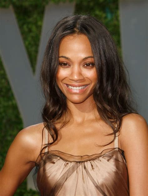 Actress Zoe Saldana Arrives At The 2009 Vanity Fair Oscar Party Zoe