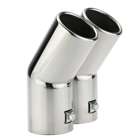 Car Tail Pipes Replacement Car Style Dual Pipe Stainless Steel Exhaust