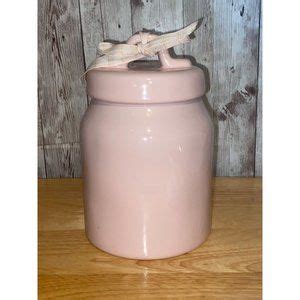 Rae Dunn Holiday Rae Dunn Ceramic Pink Jelly Beans Canister Cookie