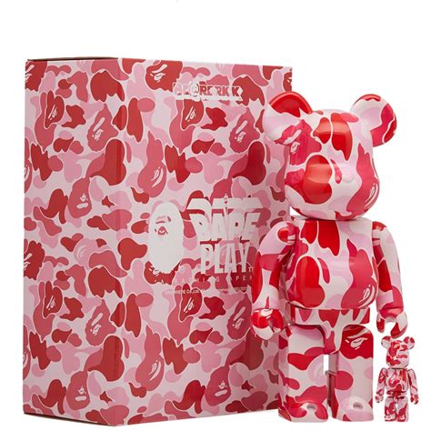 A Bathing Ape X Medicom Abc Berbrick Pink 100 And 400 Set End Cn