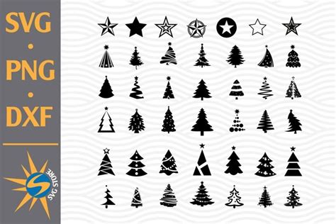 Christmas Tree Svg Png Dxf Digital Files Include Cut Files