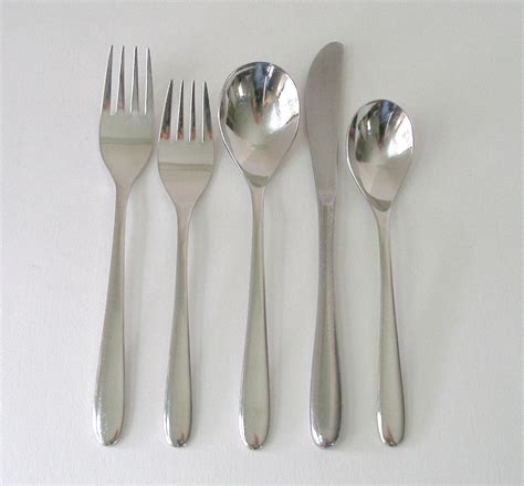 Vintage DANSK 40 pc. STAINLESS Flatware TEARDROP by FultonLane