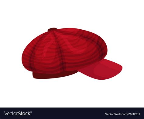 Red cap on white background Royalty Free Vector Image