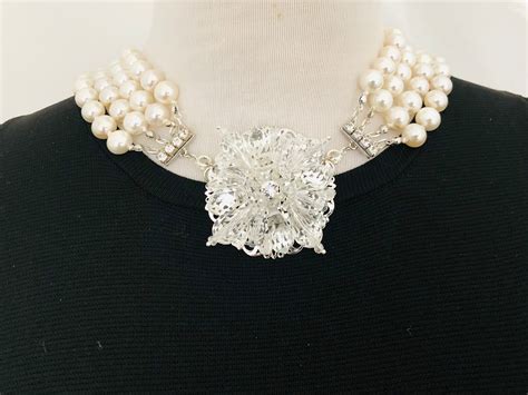 Audrey Hepburn Pearl Necklace inspired by Breakfast at - Etsy