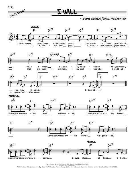 The Beatles - I Will [Jazz version] sheet music