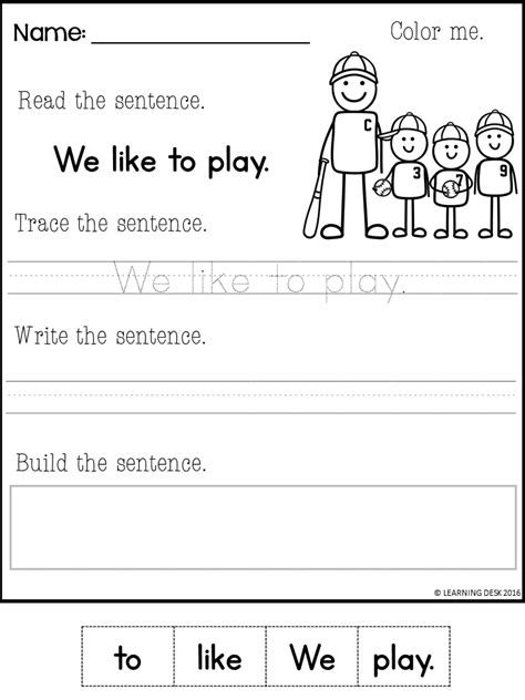 Simple Sentences Worksheets Writing Simple Sentences Worksheets