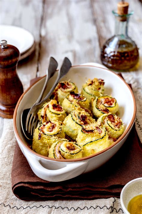 Involtini Di Zucchine Al Forno Ricetta Con Prosciutto E Formaggio