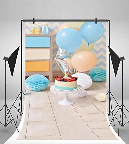 Yeele 4x6ft Baby 1st Birthday Backdrop Vinyl Cake Smash Balloons Paper