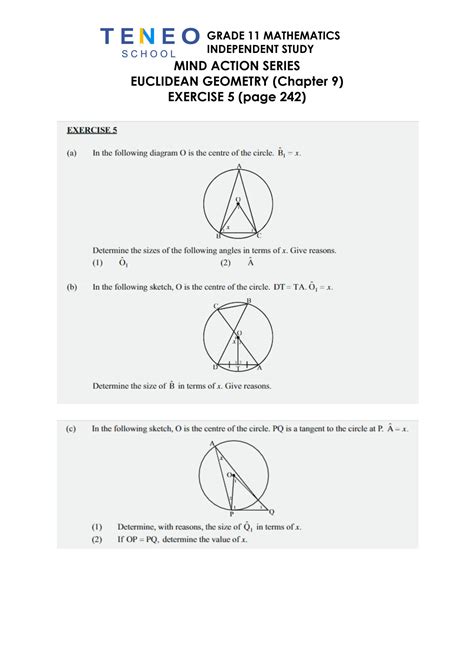 SOLUTION Euclidean Geometry Ex 5 Studypool