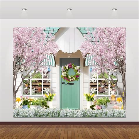 Amazon Spring Easter Backdrop X Ft Garden Flower Shop Floral