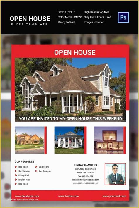 Open House Flyer Template Free Publisher Of 30 Open House Flyers Printable Psd Ai Word Eps ...