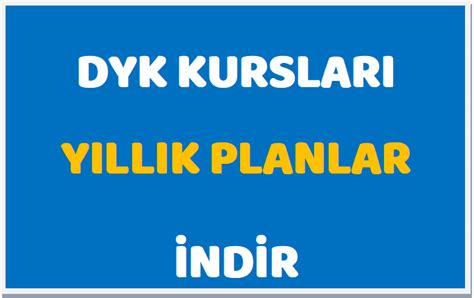 Yıllık Planlar DYK Planları kimyadenizi