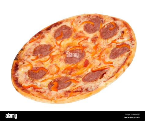 Pizza With Peperoni Stock Photo Alamy