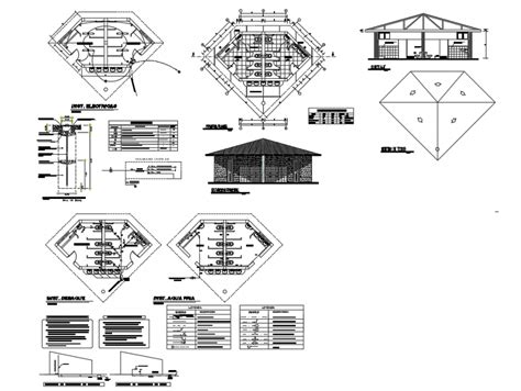 Sanitary Installation Sectional And Plumbing Structure Cad Drawing