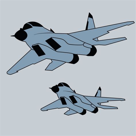 two jets fighter flying formation vector design 10895983 Vector Art at ...