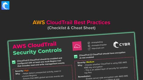 AWS CloudTrail Best Practices Checklist Cheat Sheet Cybr