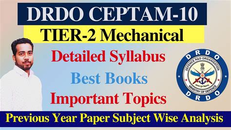 DRDO CEPTAM 10 TIER 2 Mechanical Syllabus DRDO TIER 2 Previous Year