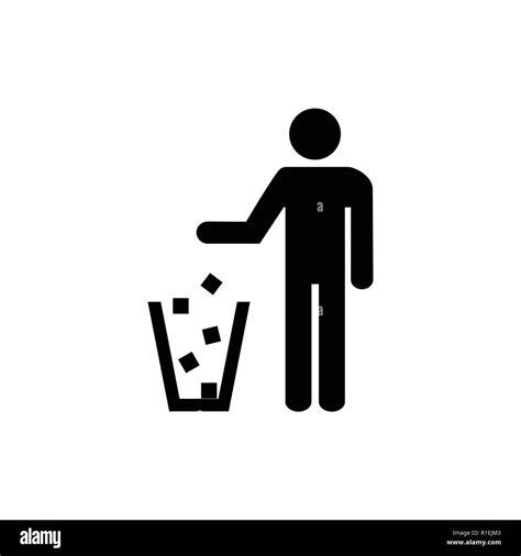 Garbage Symbol Do Not Litter Sign Trash Icon Logo On White