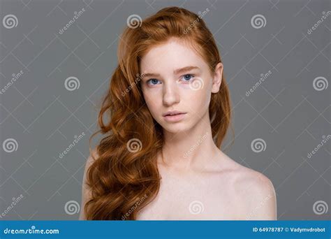 Portrait De Beaut De Femme Rousse Naturelle Magnifique Avec Les