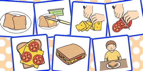 Making A Sandwich Sequencing Cards