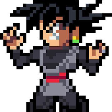 Goku Black Base Hq Pixel Edition Sticker For Sale By Adventfan